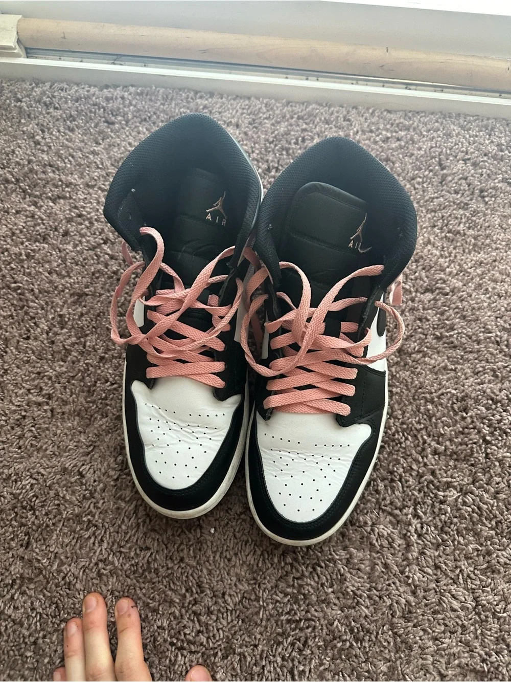 Jordan 1 Mid - Black, White & Pink Tie-dye